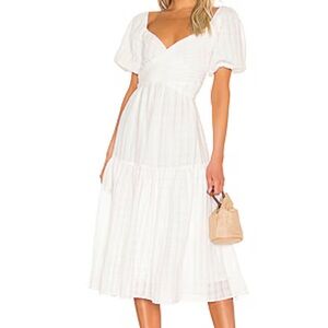 ASTR THE LABEL sonnet white midi dress